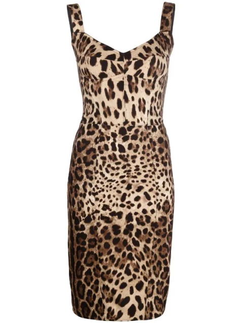 Dolce&Gabbana Kleid mit Leopardenprint 