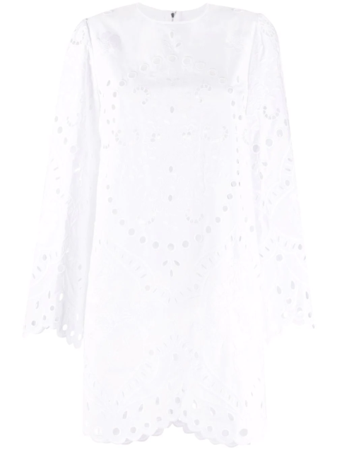 Dolce&Gabbana Langarm-Minikleid weiß 